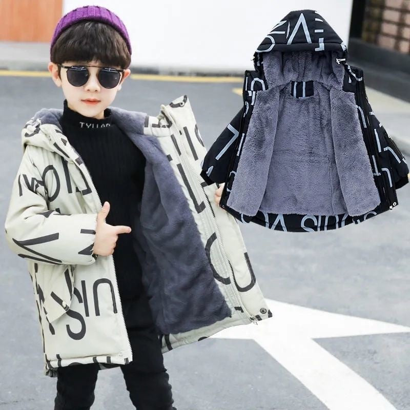 Children's Thick Padded Korean Winter Coat - Nordic Vinterstil