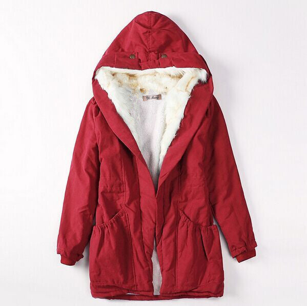 Winter Clothing Coat Thick Women's Clothes Slim Fit Fur Collar Down Jacket - Nordic Vinterstil