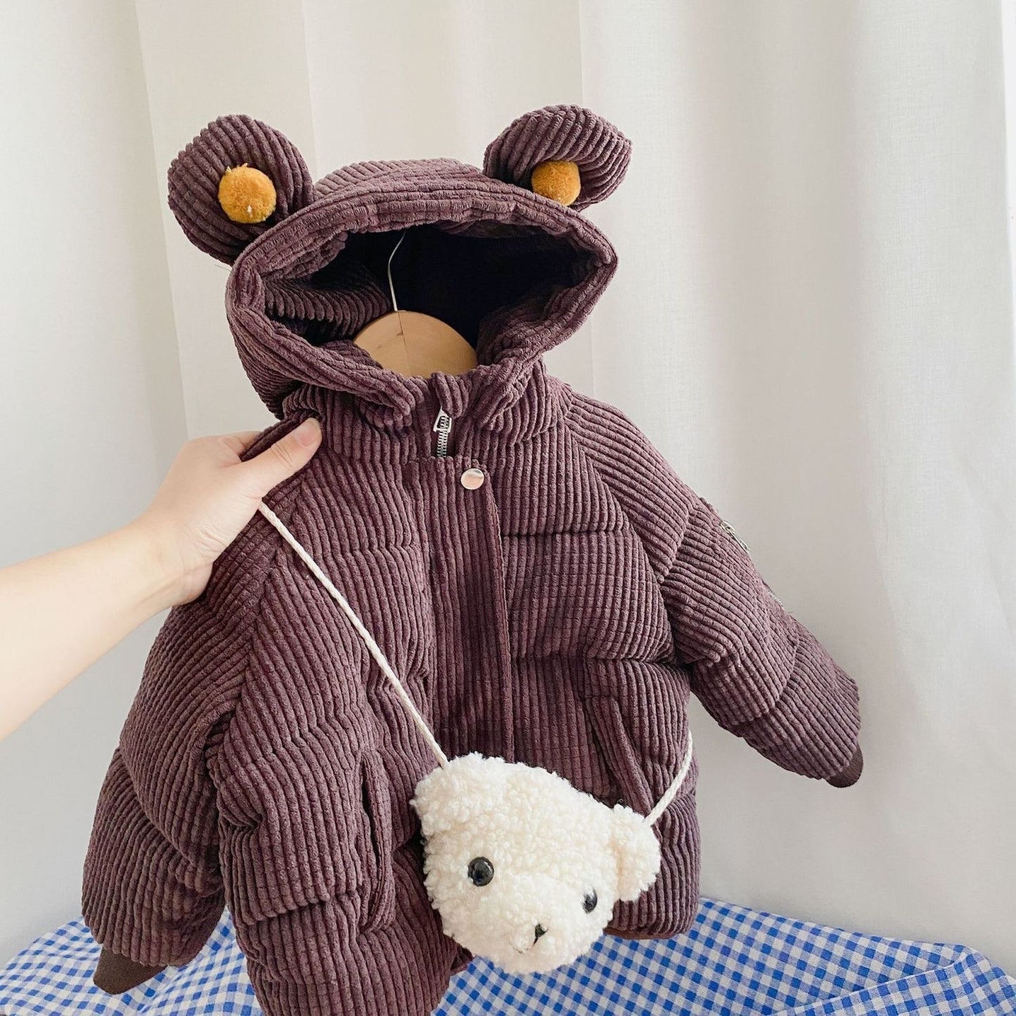 Boy Cute Cartoon Cotton Cloth Hooded Short - Nordic Vinterstil