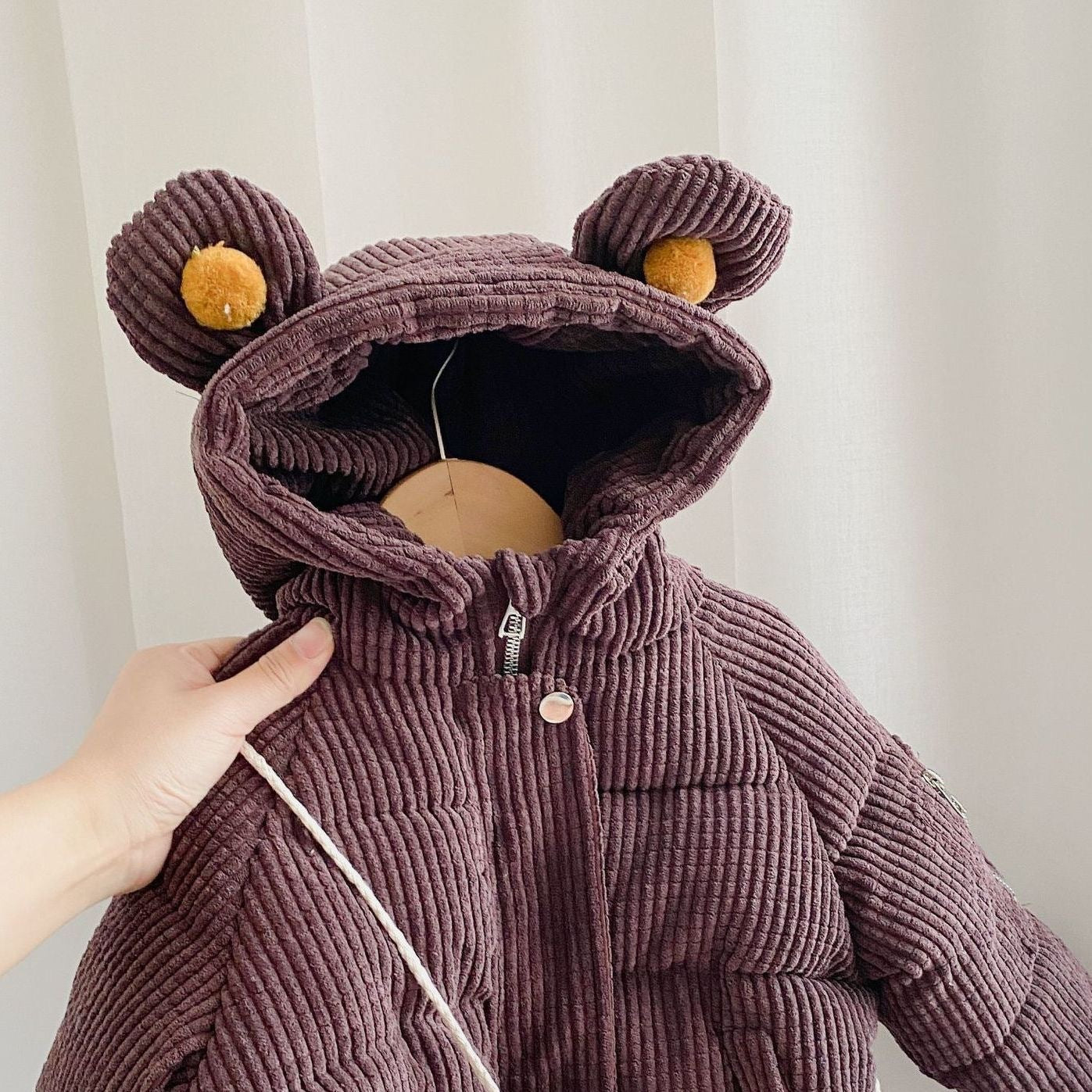 Boy Cute Cartoon Cotton Cloth Hooded Short - Nordic Vinterstil