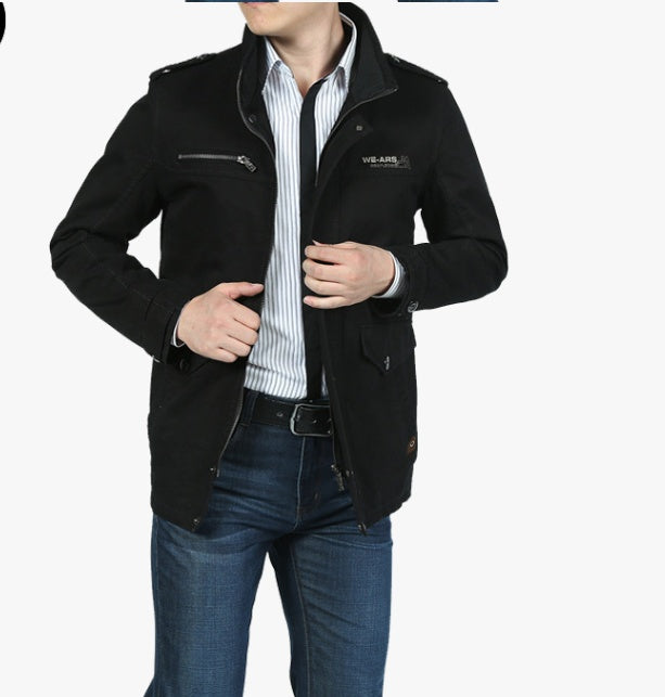Men's jackets in foreign trade, long washed cotton leisure coat, big new winter and winter yards - Nordic Vinterstil