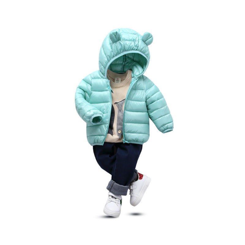Children's cotton-padded jacket with thin ears down jacket - Nordic Vinterstil