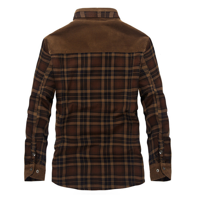Winter Jacket Men Thicken Warm Fleece Jackets Coats Pure Cotton Plaid Jacket Military Clothes - Nordic Vinterstil