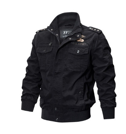Plus Size Bomber Military Jacket Men Autumn Winter Outwear Casual Cotton Washed Coats Army Flight Tactical Jacket Male 5XL 6XL - Nordic Vinterstil