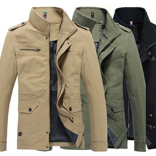 Men's jackets in foreign trade, long washed cotton leisure coat, big new winter and winter yards - Nordic Vinterstil