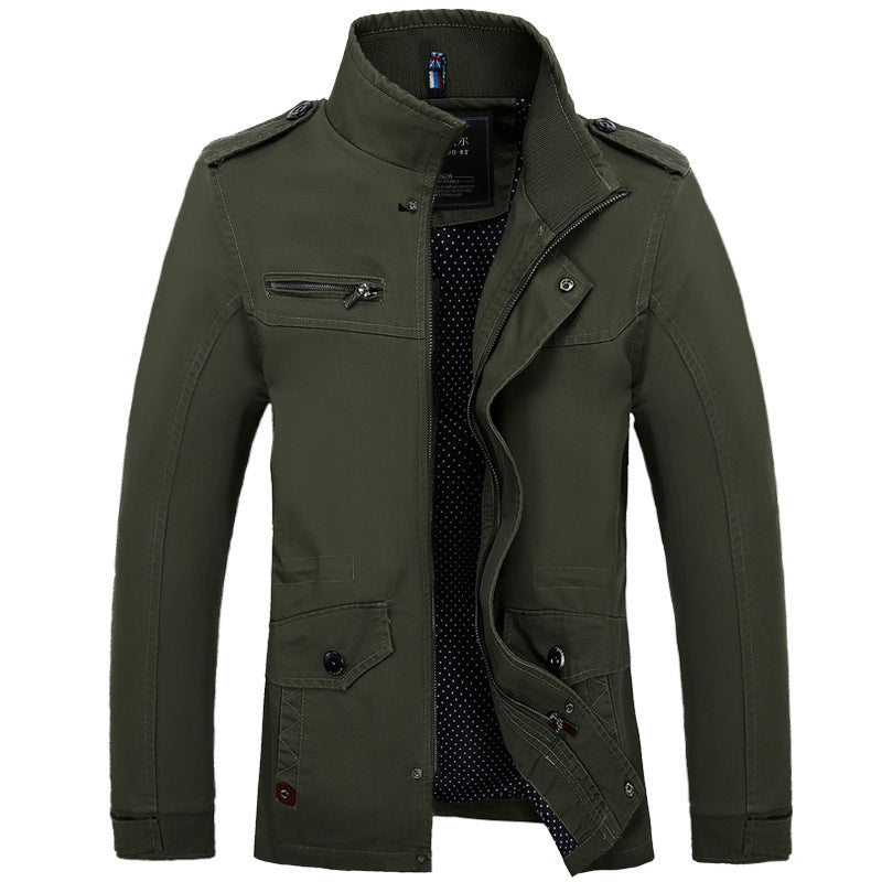 Men's jackets in foreign trade, long washed cotton leisure coat, big new winter and winter yards - Nordic Vinterstil