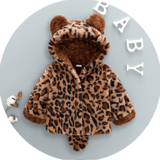 Baby Boy Girls' Winter Coats Woolen Velvet Padded Thickened Coat - Nordic Vinterstil