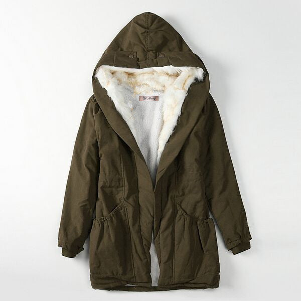 Winter Clothing Coat Thick Women's Clothes Slim Fit Fur Collar Down Jacket - Nordic Vinterstil