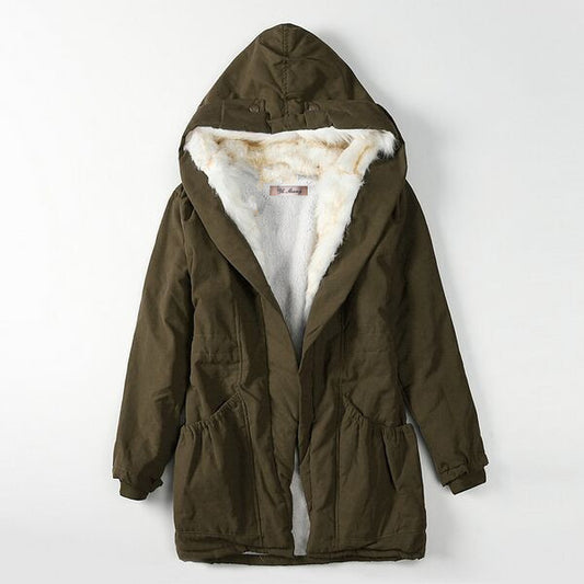 Winter Clothing Coat Thick Women's Clothes Slim Fit Fur Collar Down Jacket - Nordic Vinterstil
