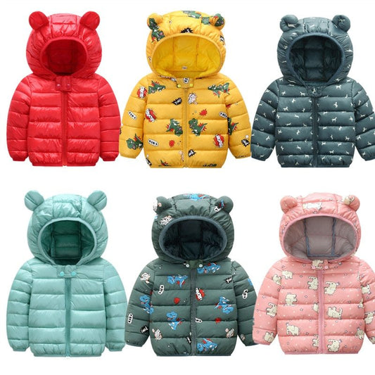 Children's cotton-padded jacket with thin ears down jacket - Nordic Vinterstil