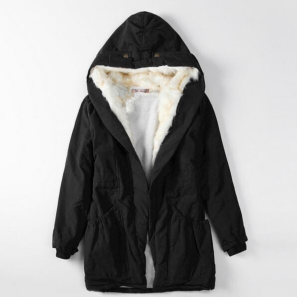 Winter Clothing Coat Thick Women's Clothes Slim Fit Fur Collar Down Jacket - Nordic Vinterstil