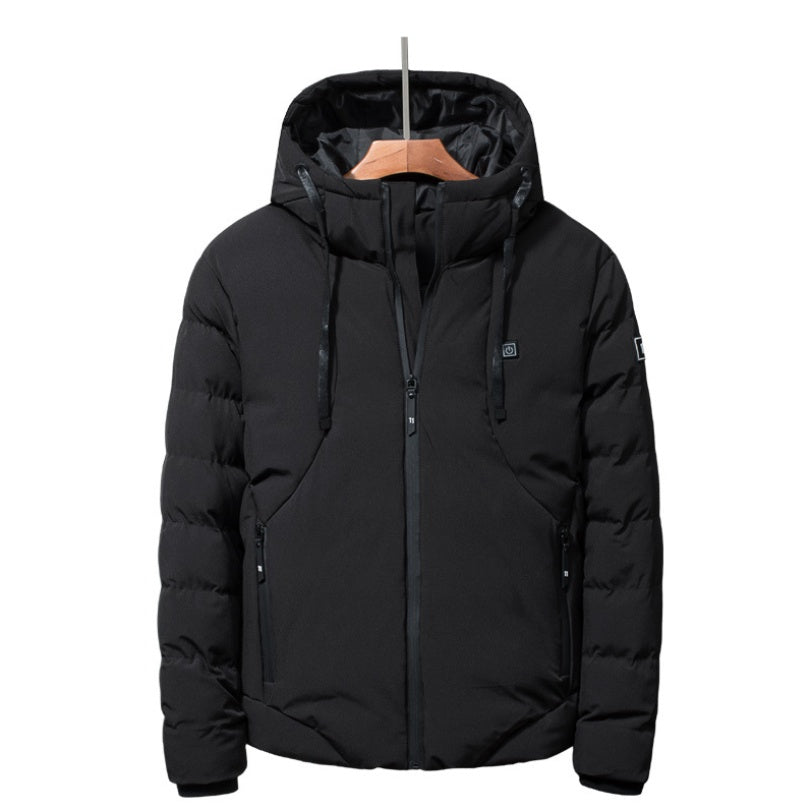 New Men Women Cotton Coat USB Smart Electric Heated Jackets Winter Thicken Down Hooded Outdoor Hiking Ski Clothing 7XL - Nordic Vinterstil