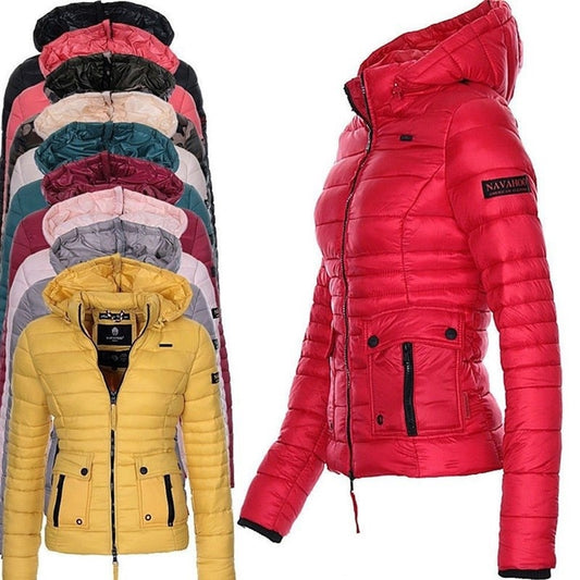 Jackets for Women Winter Red Coat Motorcycle - Nordic Vinterstil