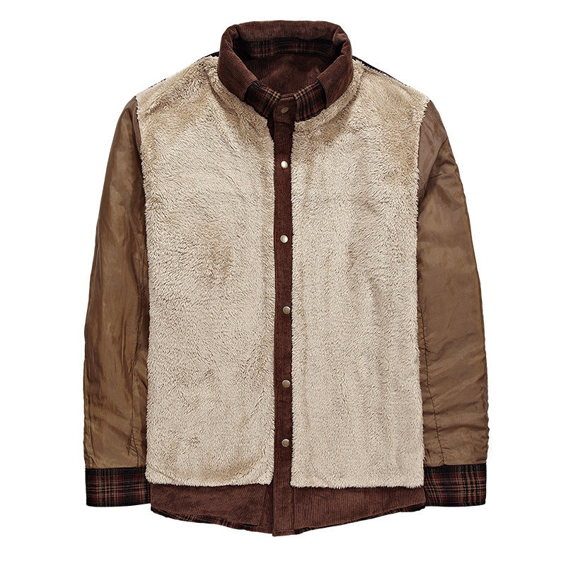 Winter Jacket Men Thicken Warm Fleece Jackets Coats Pure Cotton Plaid Jacket Military Clothes - Nordic Vinterstil
