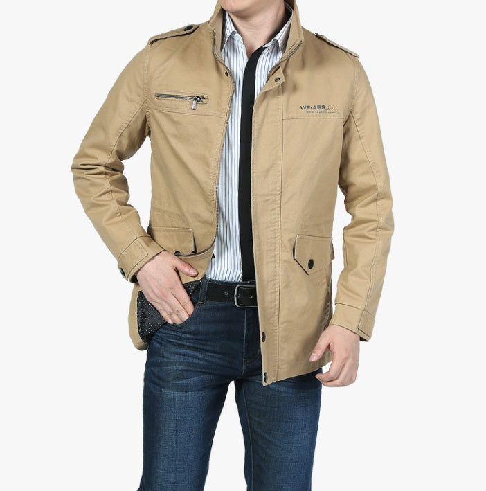 Men's jackets in foreign trade, long washed cotton leisure coat, big new winter and winter yards - Nordic Vinterstil