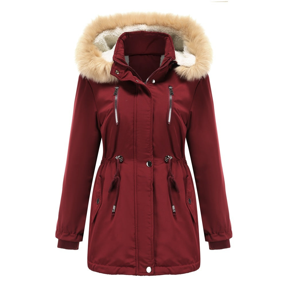 WInter Coat Detachable Hooded Feece Jacket Women - Nordic Vinterstil