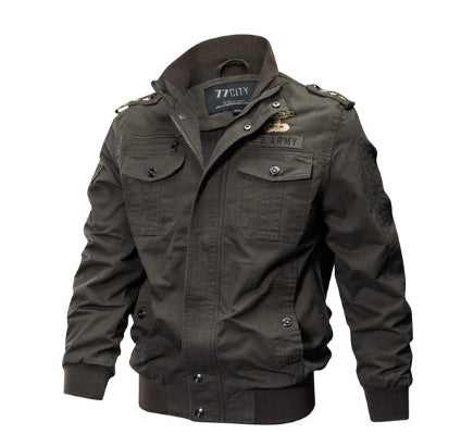 Plus Size Bomber Military Jacket Men Autumn Winter Outwear Casual Cotton Washed Coats Army Flight Tactical Jacket Male 5XL 6XL - Nordic Vinterstil
