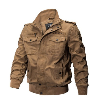 Plus Size Bomber Military Jacket Men Autumn Winter Outwear Casual Cotton Washed Coats Army Flight Tactical Jacket Male 5XL 6XL - Nordic Vinterstil