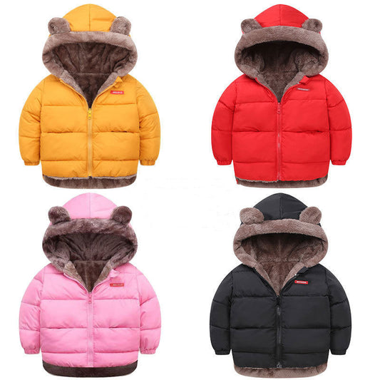 Boy's Cotton-padded Winter Jacket, Children's Cotton-padded Jacket, Double-sided Wear - Nordic Vinterstil
