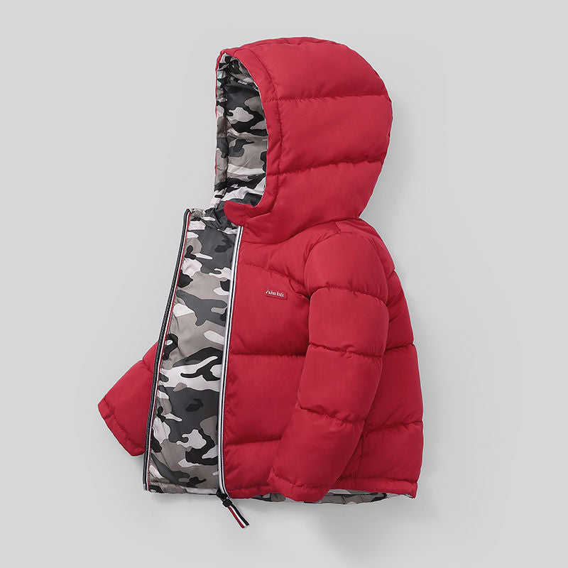 Middle And Small Children Wear Double-sided Padded Winter Jackets - Nordic Vinterstil