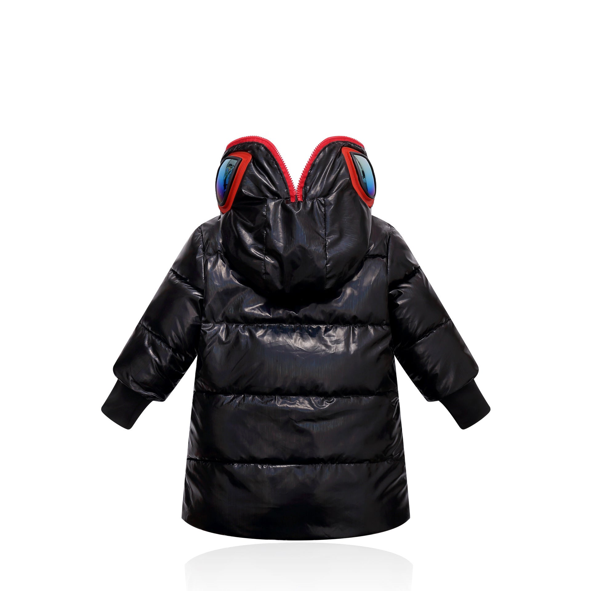 Big kids double zipper Ultraman glasses down jacket - Nordic Vinterstil