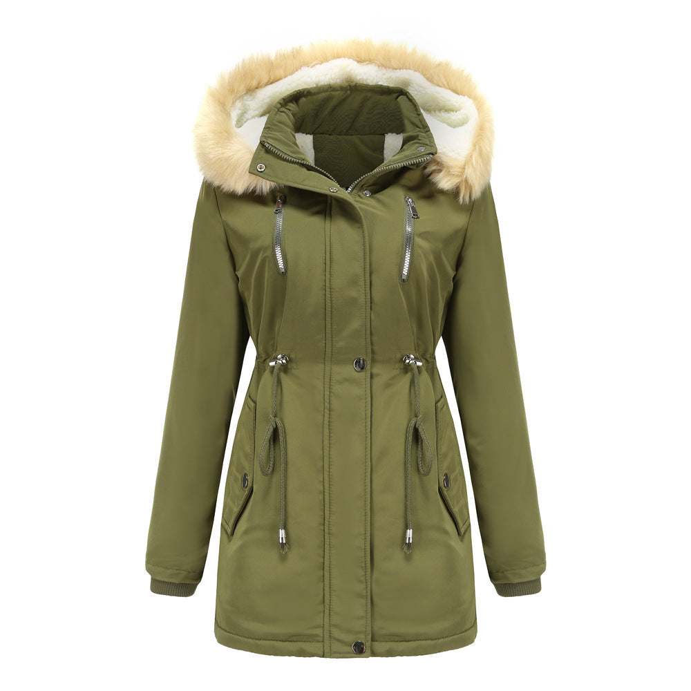 WInter Coat Detachable Hooded Feece Jacket Women - Nordic Vinterstil