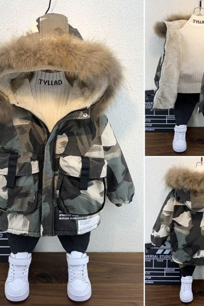 Boy Foreign-style Baby Winter Camouflage Padded Jacket - Nordic Vinterstil