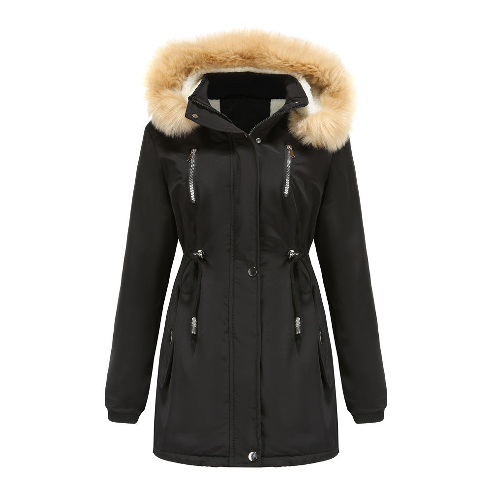 WInter Coat Detachable Hooded Feece Jacket Women - Nordic Vinterstil