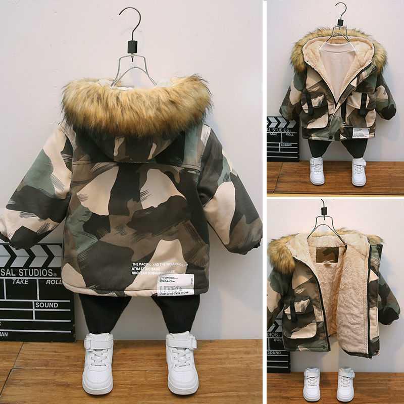 Boy Foreign-style Baby Winter Camouflage Padded Jacket - Nordic Vinterstil
