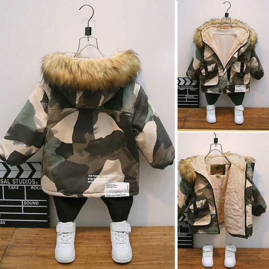 Boy Foreign-style Baby Winter Camouflage Padded Jacket - Nordic Vinterstil