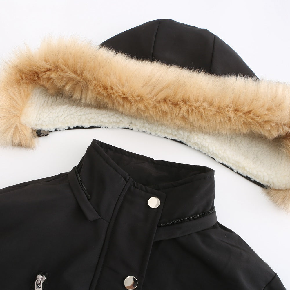WInter Coat Detachable Hooded Feece Jacket Women - Nordic Vinterstil