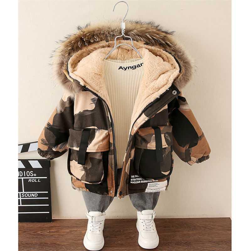 Boy Foreign-style Baby Winter Camouflage Padded Jacket - Nordic Vinterstil