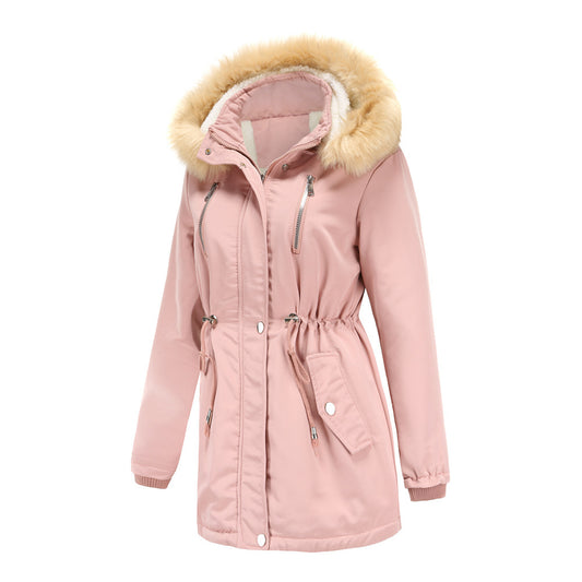 WInter Coat Detachable Hooded Feece Jacket Women - Nordic Vinterstil