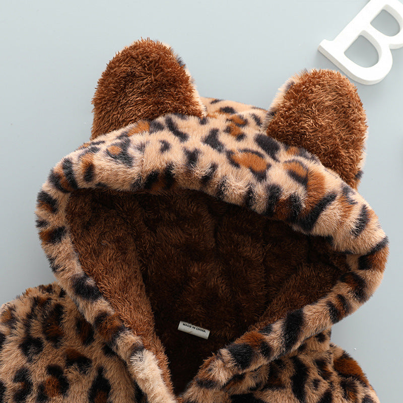 Baby Boy Girls' Winter Coats Woolen Velvet Padded Thickened Coat - Nordic Vinterstil