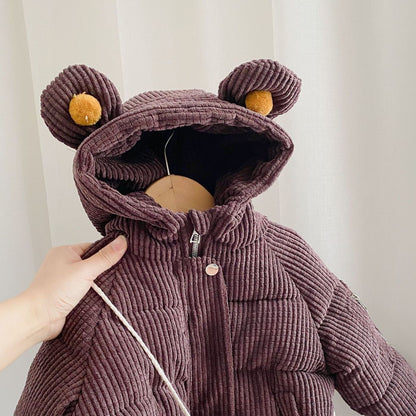 Boy Cute Cartoon Cotton Cloth Hooded Short - Nordic Vinterstil
