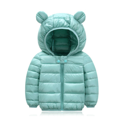 Children's cotton-padded jacket with thin ears down jacket - Nordic Vinterstil