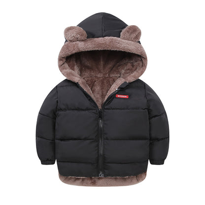 Boy's Cotton-padded Winter Jacket, Children's Cotton-padded Jacket, Double-sided Wear - Nordic Vinterstil