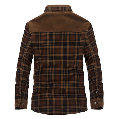 Winter Jacket Men Thicken Warm Fleece Jackets Coats Pure Cotton Plaid Jacket Military Clothes - Nordic Vinterstil