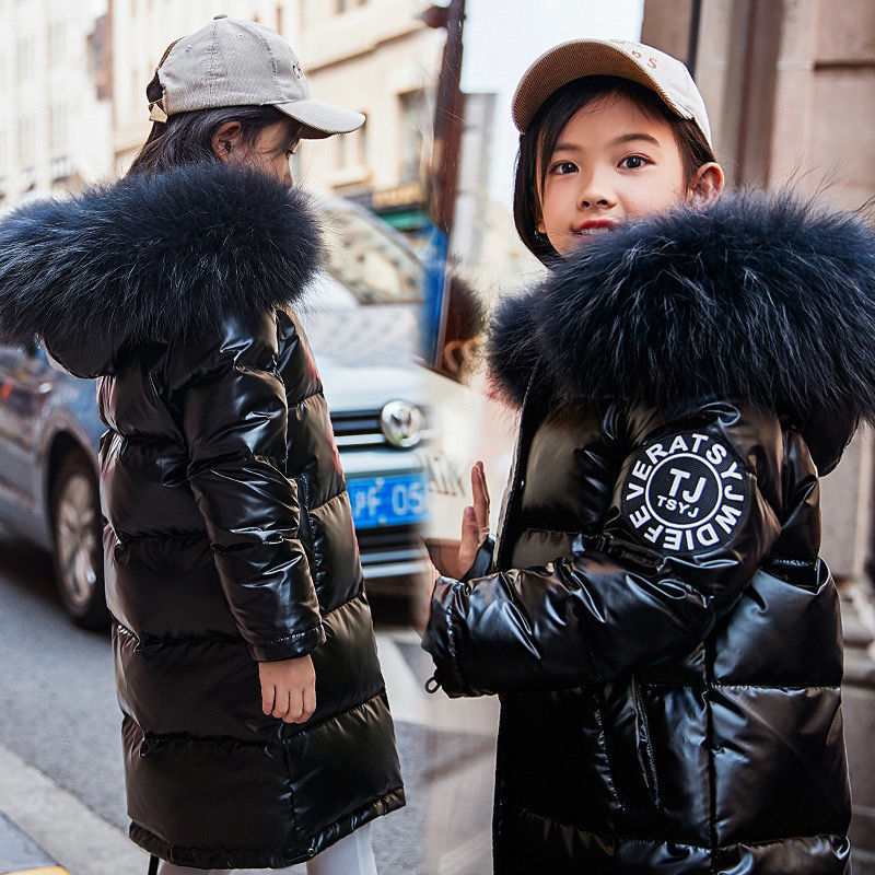 Children's shiny down jacket - Nordic Vinterstil