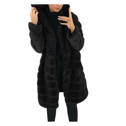Jacket Winter White Big Solid Jackets For Women Long Coat - Nordic Vinterstil