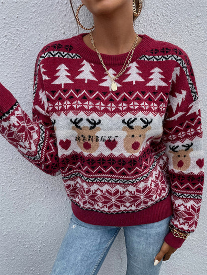 New Winter Clothes Red Christmas Clothes Pullover Holiday Sweater - Nordic Vinterstil