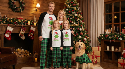 Familiepyjamas i Juleruter – Patchwork Edition - Nordic Vinterstil