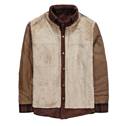 Winter Jacket Men Thicken Warm Fleece Jackets Coats Pure Cotton Plaid Jacket Military Clothes - Nordic Vinterstil