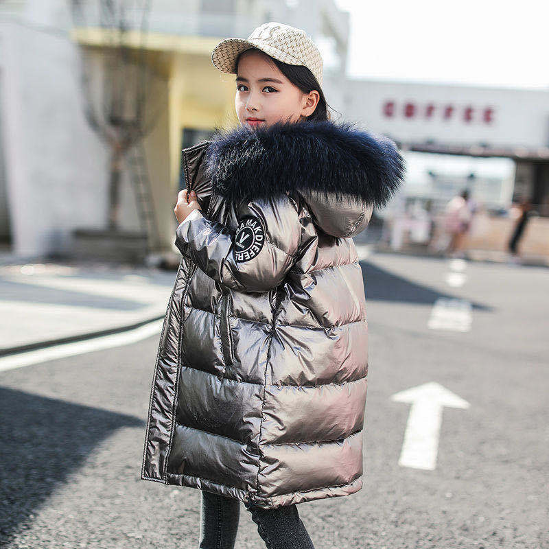 Children's shiny down jacket - Nordic Vinterstil