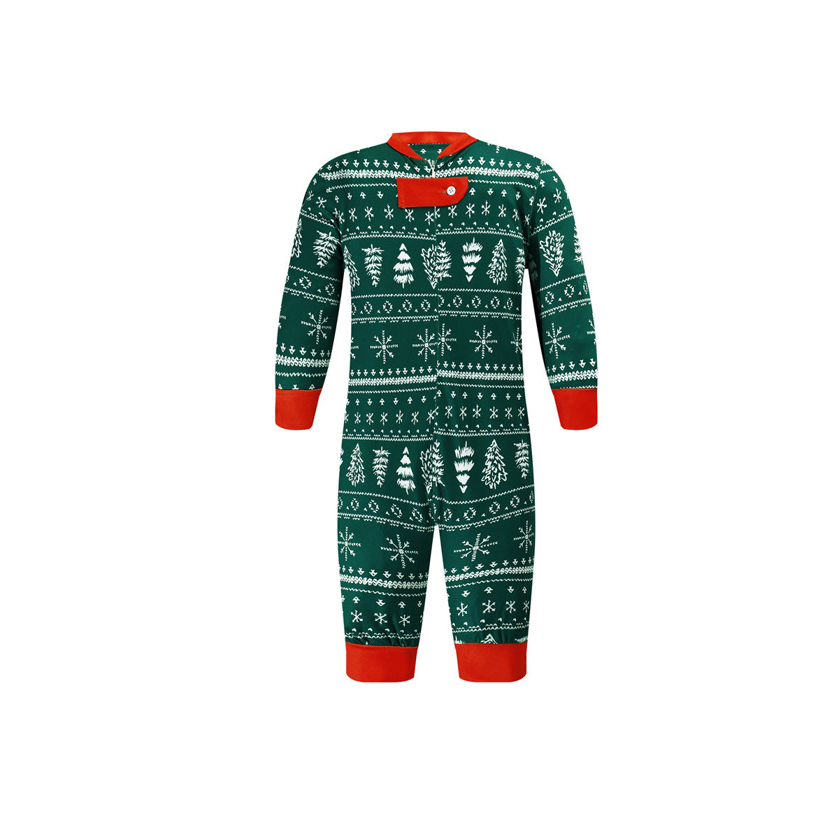 Juleprint Foreldre-barn-Grønn Sett - Nordic Vinterstil