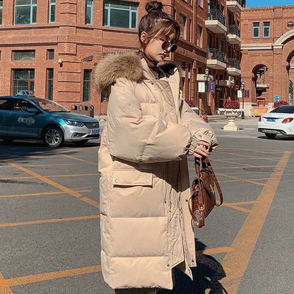 Women's Winter Mid-length Loose Overknee Down Cotton-padded Coat - Nordic Vinterstil
