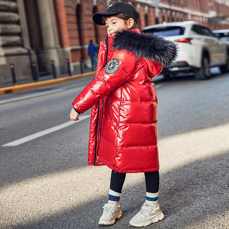 Children's shiny down jacket - Nordic Vinterstil