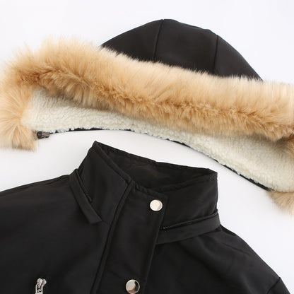 WInter Coat Detachable Hooded Feece Jacket Women - Nordic Vinterstil