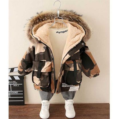 Boy Foreign-style Baby Winter Camouflage Padded Jacket - Nordic Vinterstil