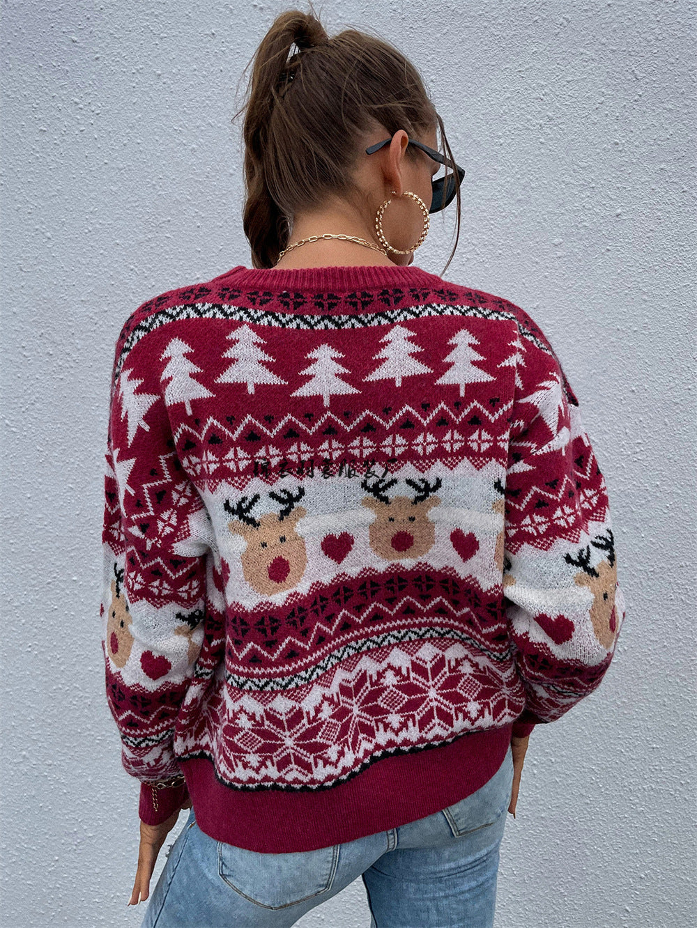 New Winter Clothes Red Christmas Clothes Pullover Holiday Sweater - Nordic Vinterstil